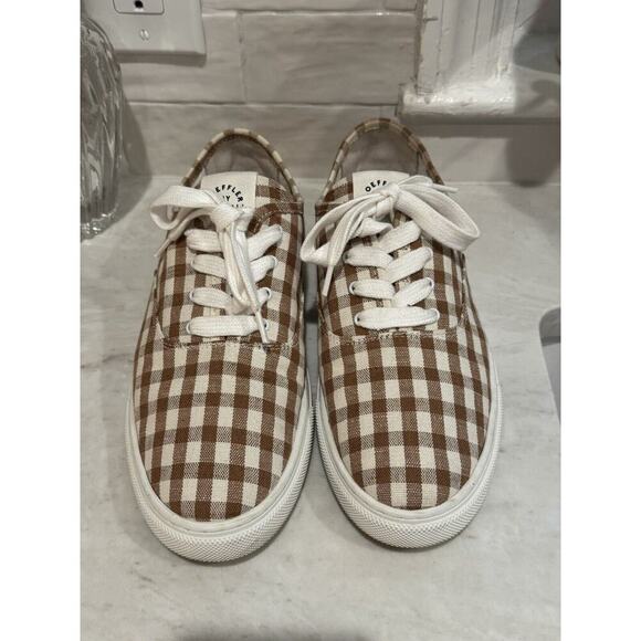 Loeffler Randall Brown and White Checkered Sneakers - Picture 2 of 10